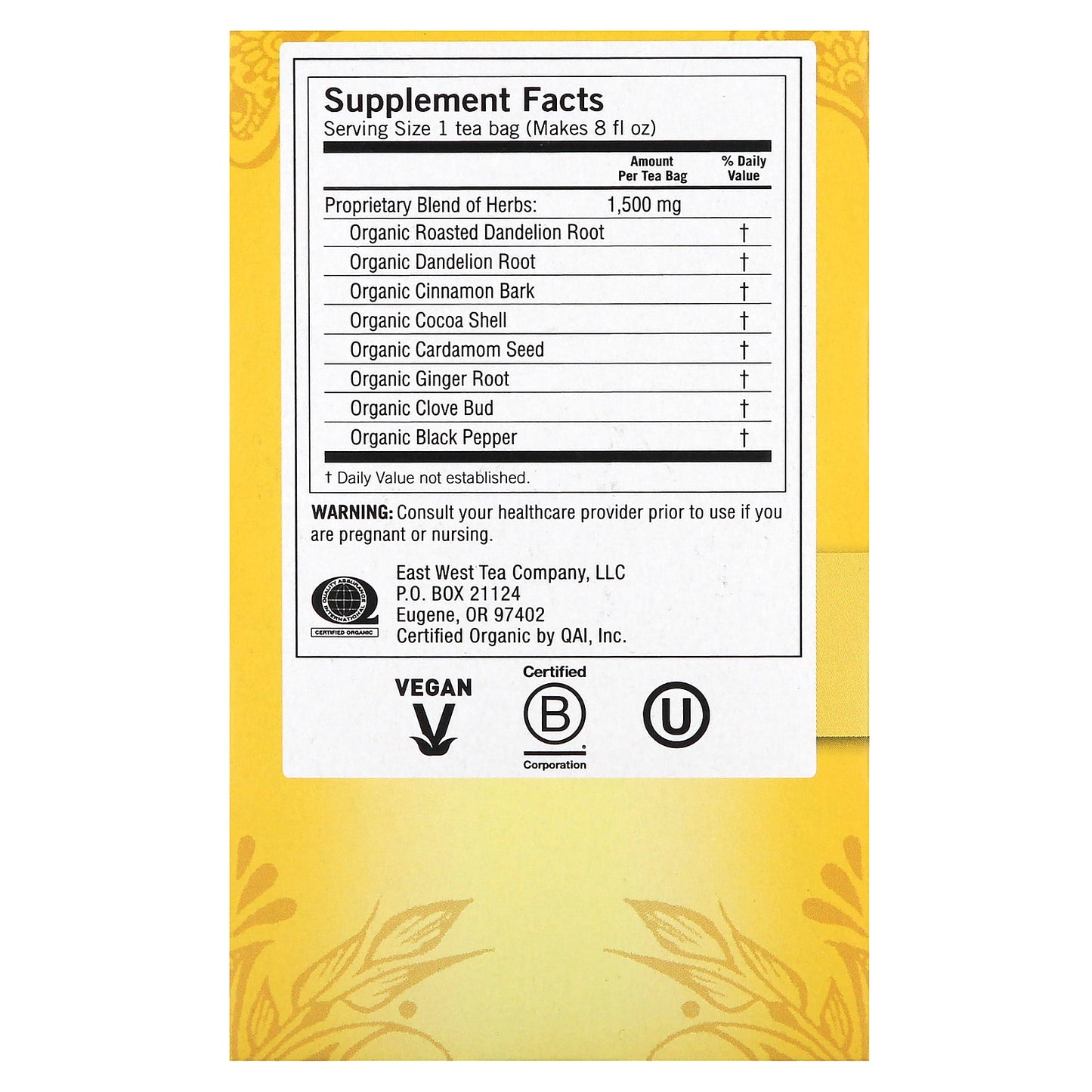 Yogi Tea, DeTox, Roasted Dandelion Spice, Caffeine Free, 16 Tea Bags, 0.85 oz (24 g)