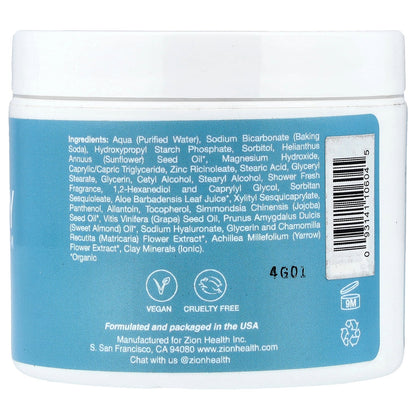 Zion Health, ClayDry Deodorant Cream, Shower Fresh, 4 oz (113 g)