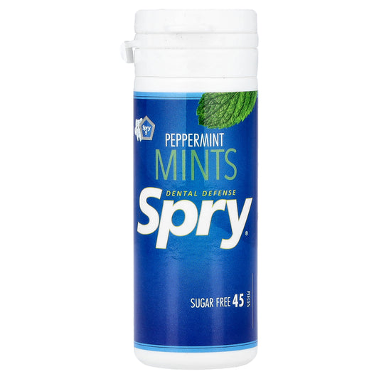 Xlear, Dental Defense Spry® Mints, Peppermint, 45 Pieces