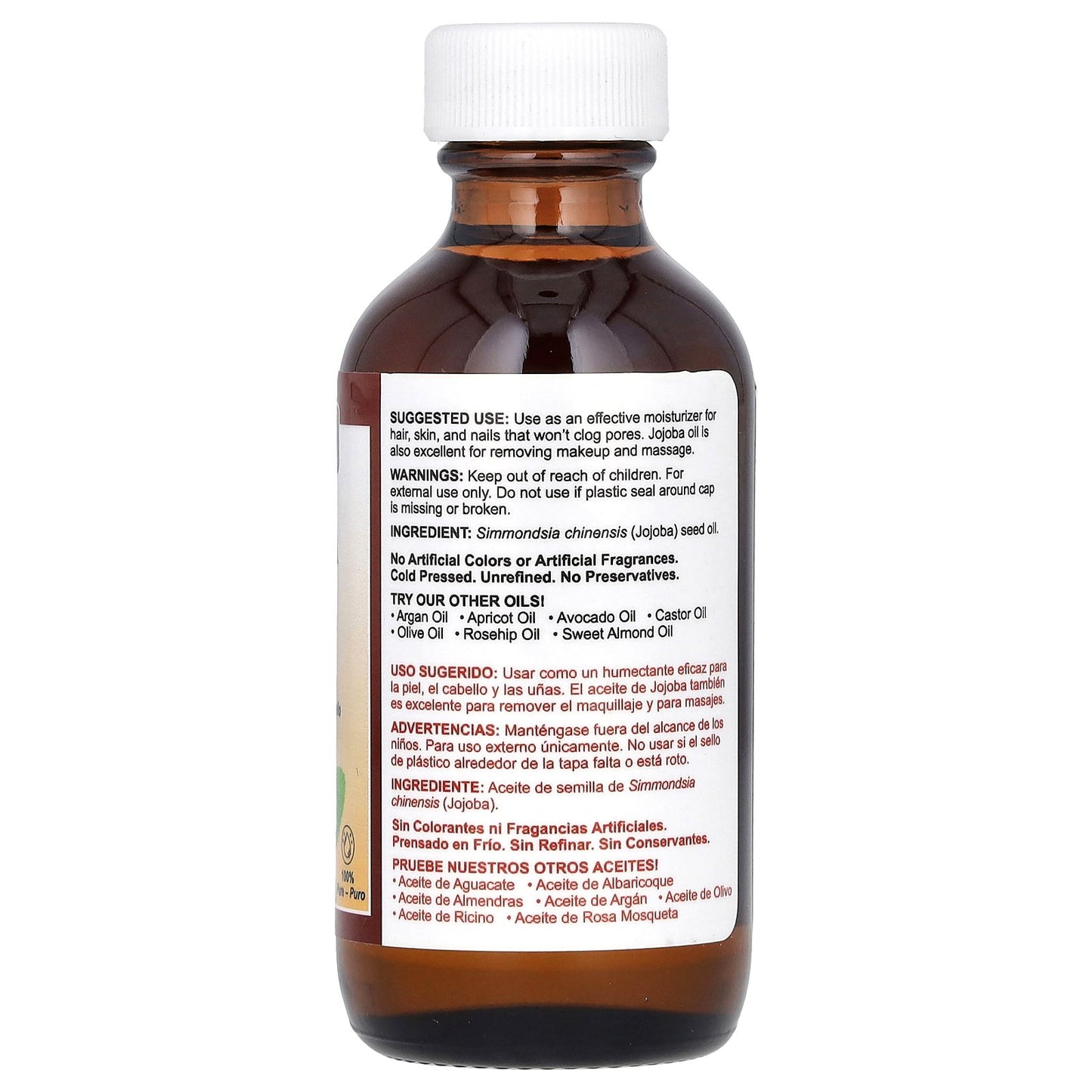 De La Cruz, Jojoba Oil, 2 fl oz (59 ml)