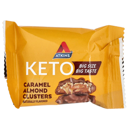 Atkins, Caramel Almond Clusters, 8 Clusters, 0.92 oz (26 g) Each