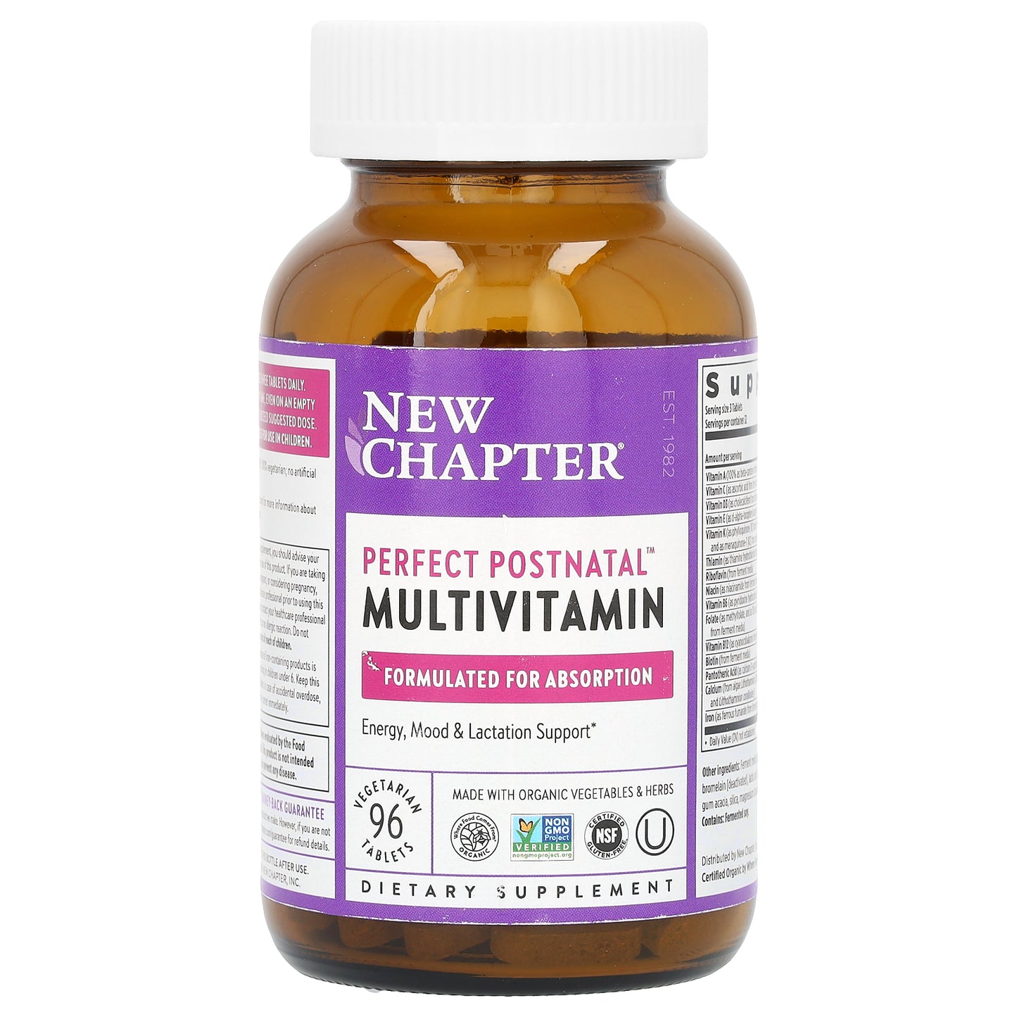 New Chapter, Perfect Postnatal Multivitamin, 96 Vegetarian Tablets