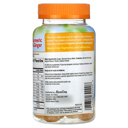 Emergen-C, Turmeric & Ginger, Citrus-Ginger, 36 Gummies