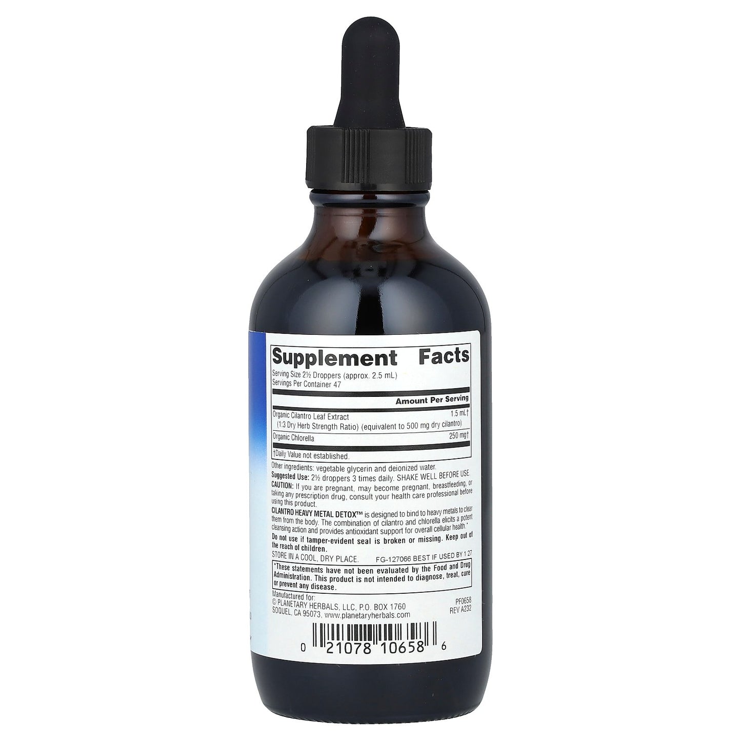 Planetary Herbals, Cilantro Heavy Metal Detox™ with Chlorella, 4 fl oz (118.28 ml)