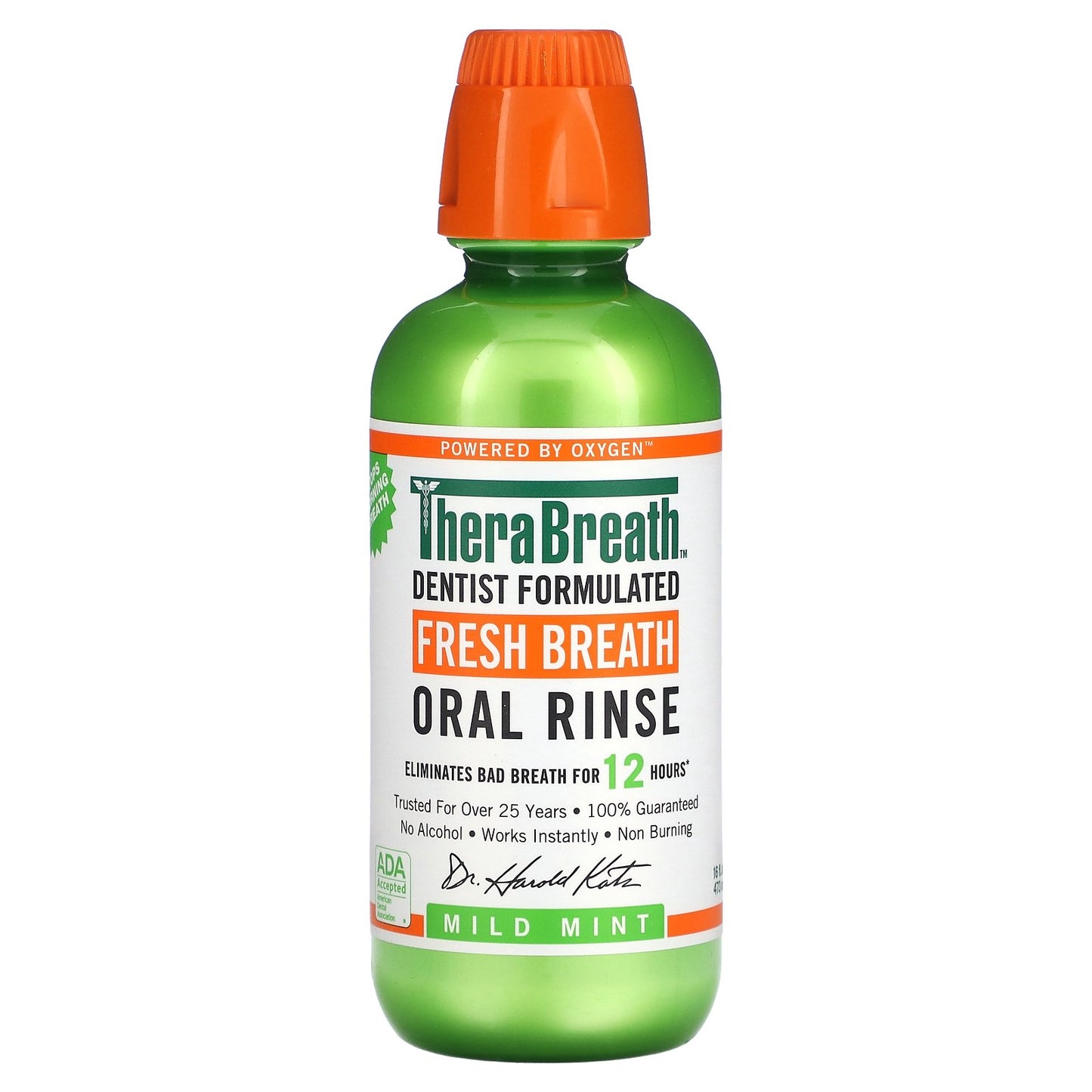 TheraBreath, Fresh Breath, Oral Rinse, Mild Mint, 16 fl oz (473 ml)