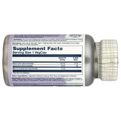 Solaray, Beta Glucan with Vitamin C, 60 VegCaps