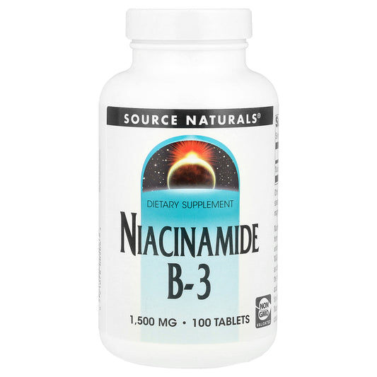 Source Naturals, Niacinamide B-3, 1,500 mg, 100 Tablets