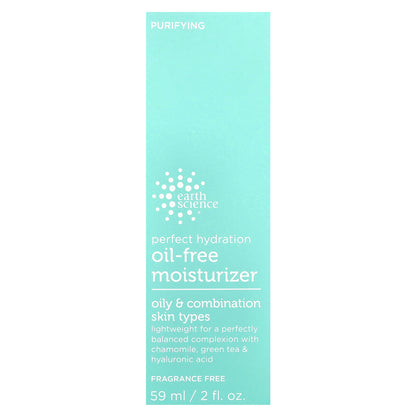 Earth Science, Perfect Hydration, Oil-Free Moisturizer, Fragrance Free, 2 fl oz (59 ml)