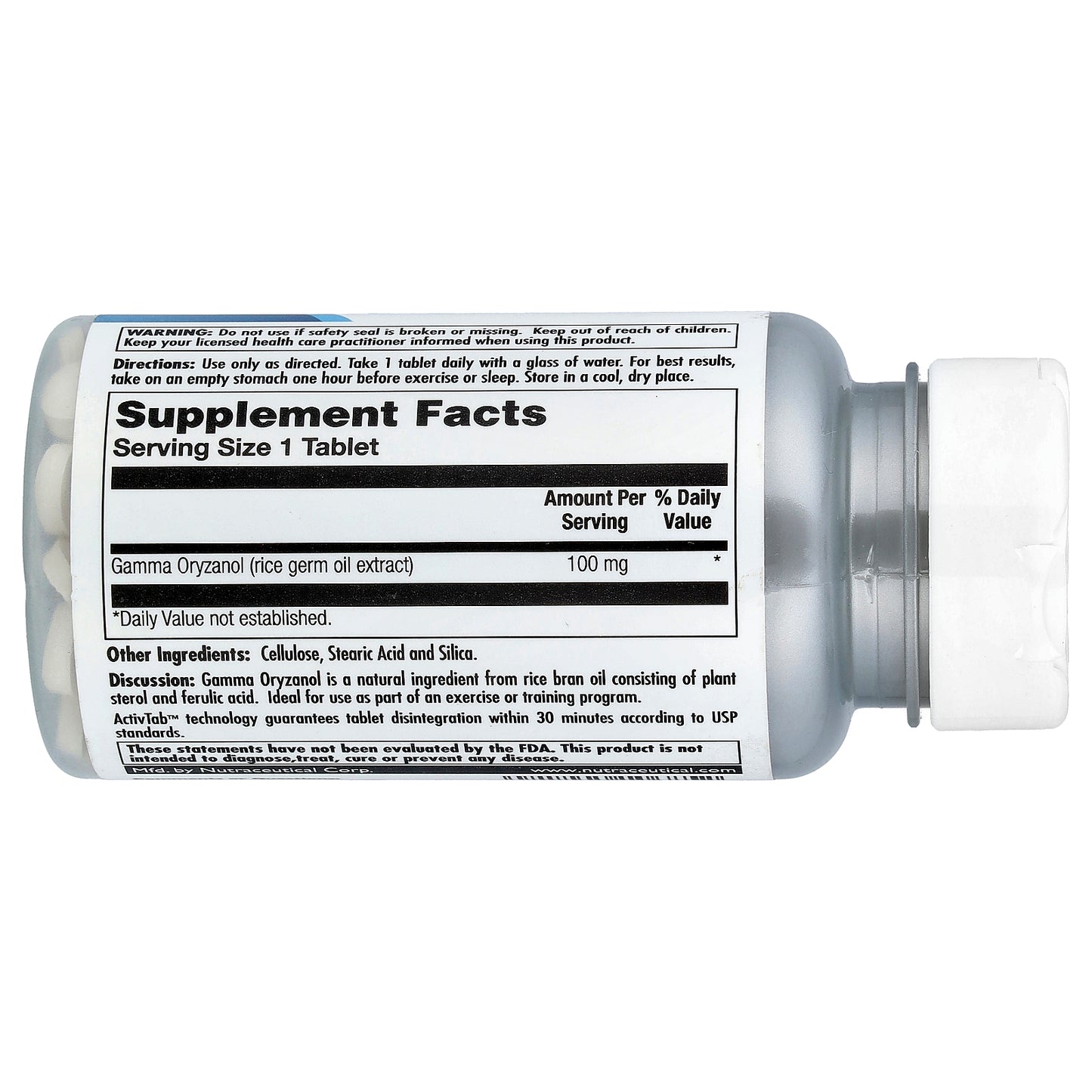 KAL, Gamma Oryzanol, 100 mg, 100 Tablets