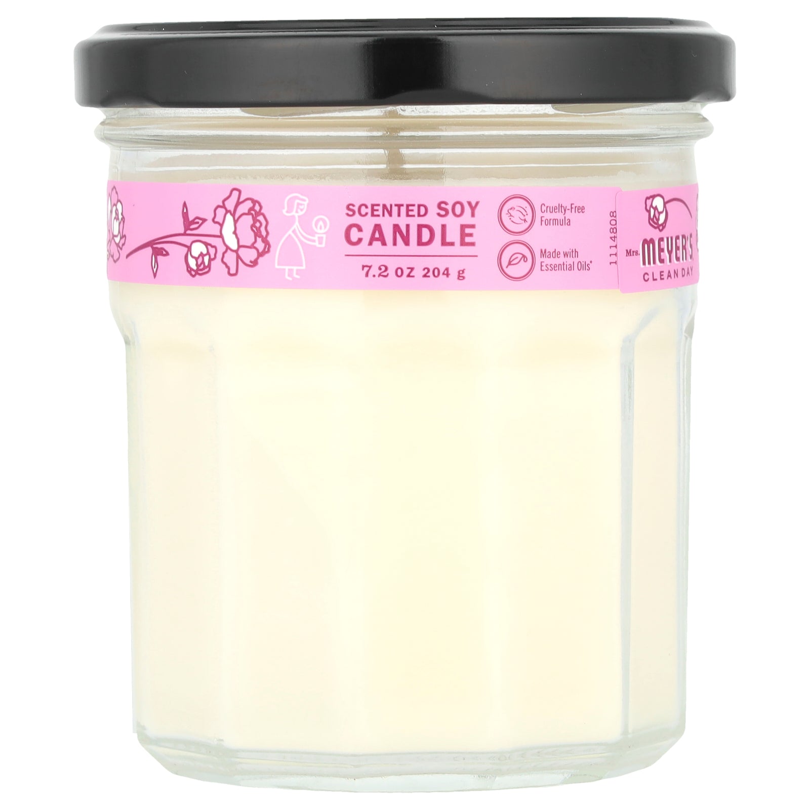 Mrs. Meyers Clean Day, Scented Soy Candle, Peony, 7.2 oz (204 g)