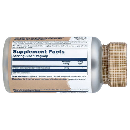 Solaray, Cordyceps Mushrooms, 520 mg, 100 VegCaps