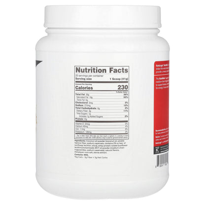 KetoLogic, KetoMeal, Meal Replacement, Vanilla, 1.8 lb (816 g)