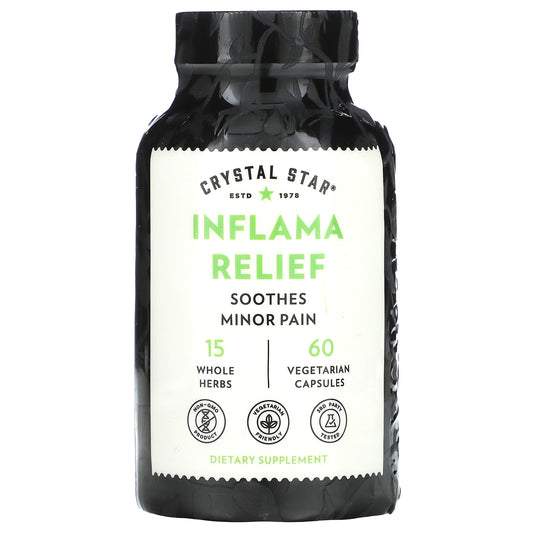 Crystal Star, Inflama Relief, 60 Vegetarian Capsules