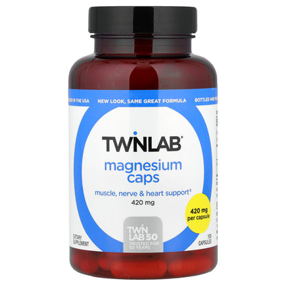 Twinlab, Magnesium Caps, 420 mg, 100 Capsules