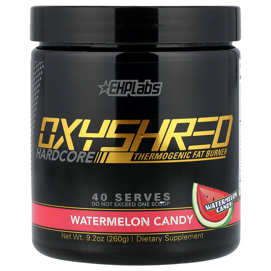EHPlabs, OxyShred Hardcore, Thermogenic Fat Burner, Watermelon Candy, 9.2 oz (260 g)