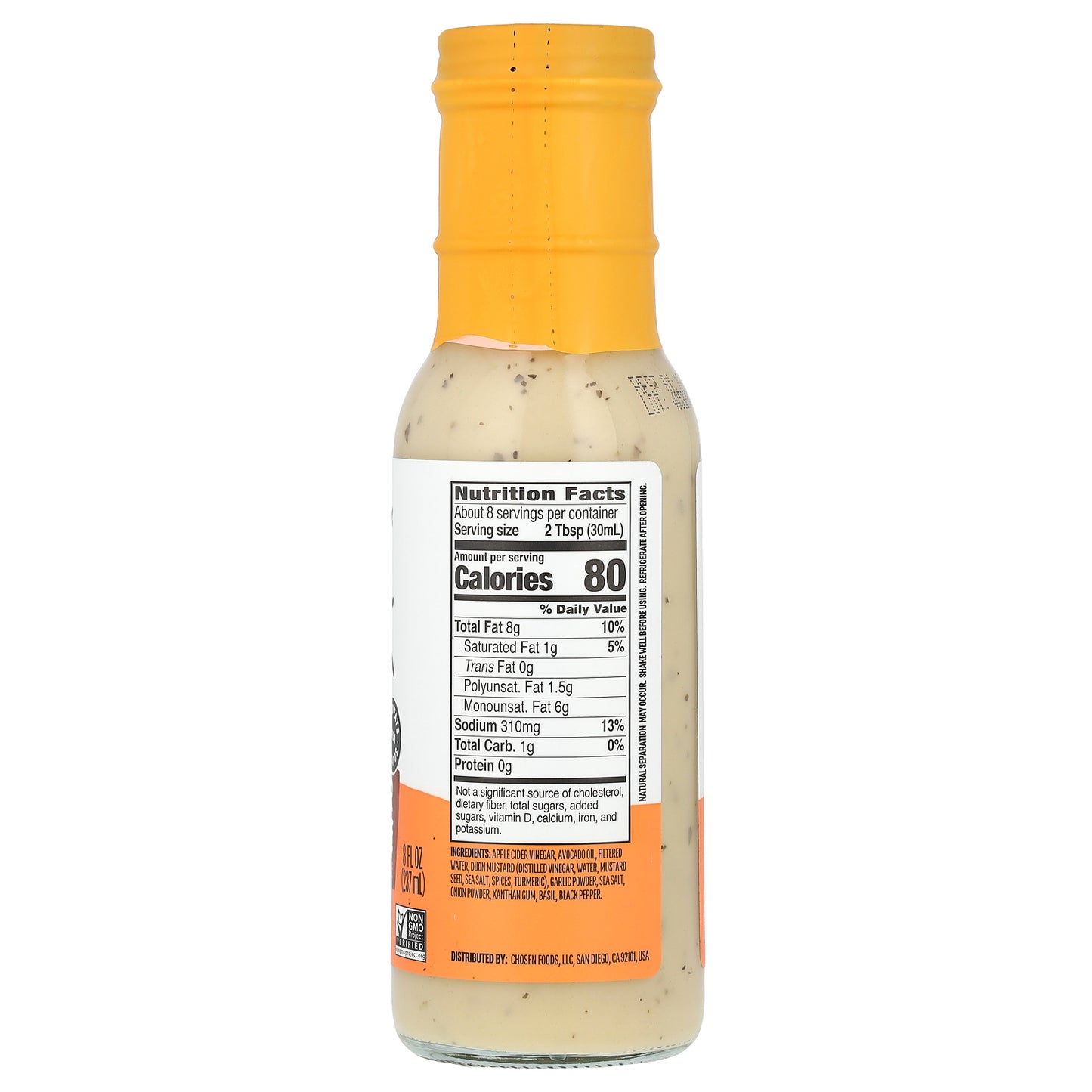 Chosen Foods, Apple Cider Vinaigrette Dressing & Marinade, 8 fl oz (237 ml)