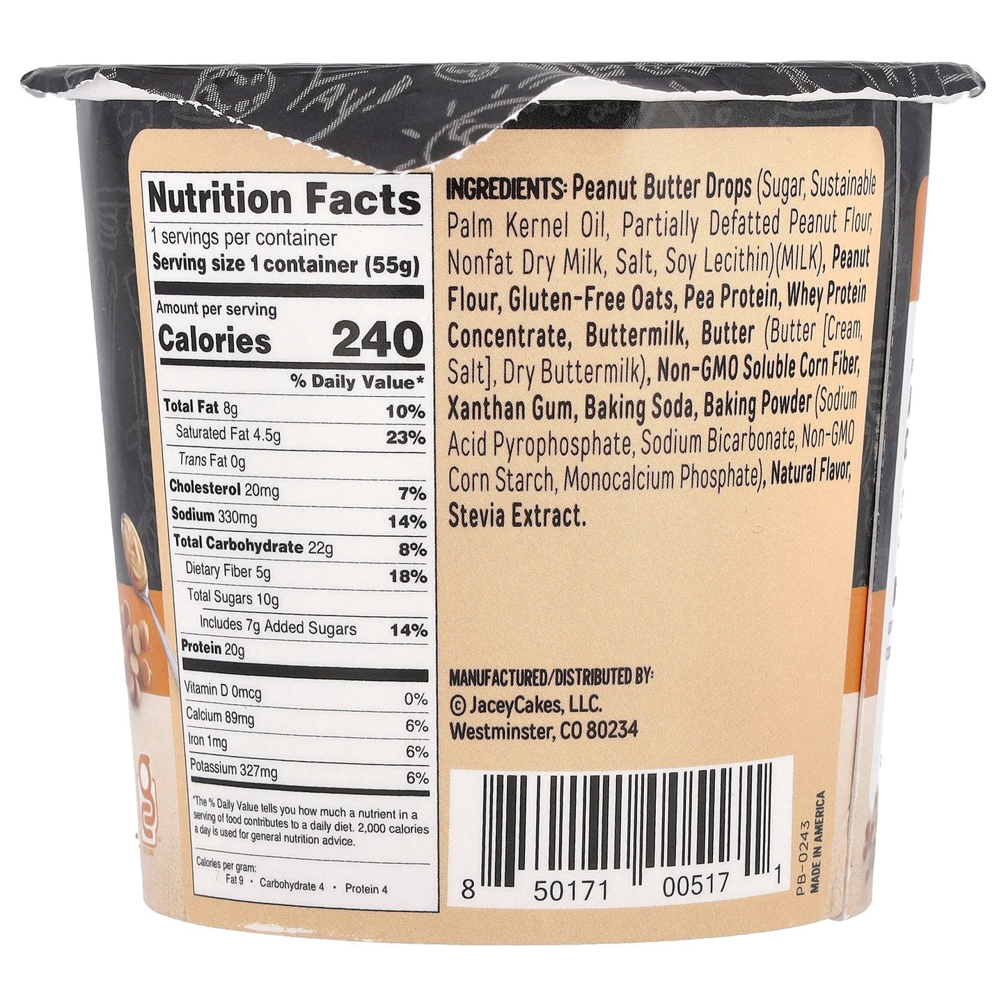 FlapJacked, Mighty Muffin, Peanut Butter, 1.94 oz (55 g)