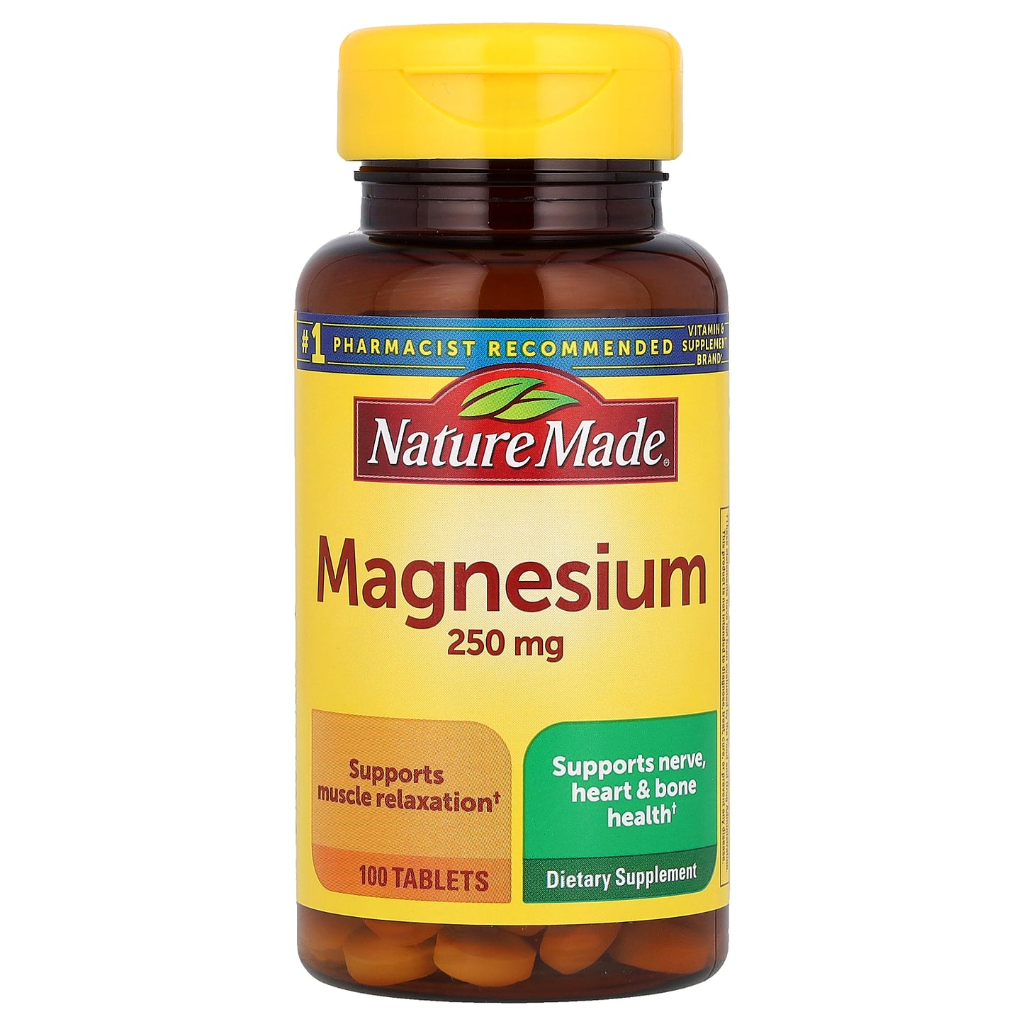 Nature Made, Magnesium, 250 mg, 100 Tablets