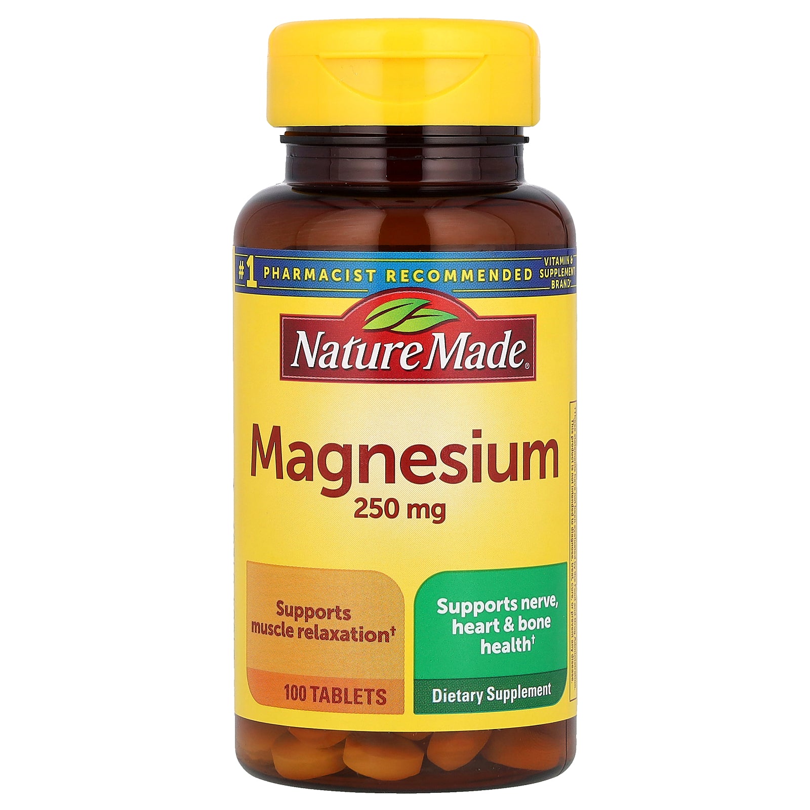 Nature Made, Magnesium, 250 mg, 100 Tablets