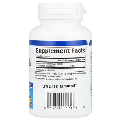Natural Factors, WellBetX®, CinnamonRich®, 150 mg, 60 Capsules