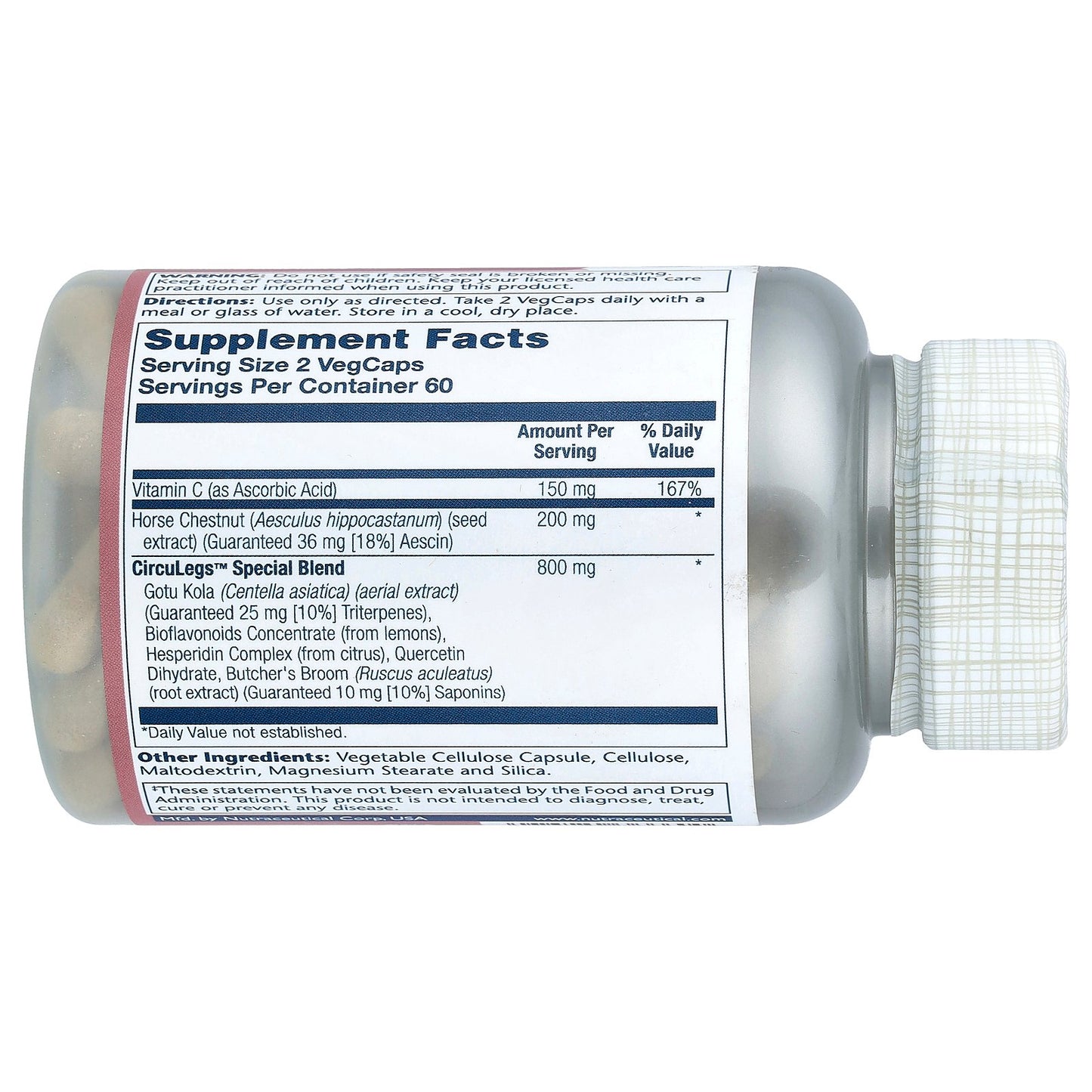 Solaray, CircuLegs™ with Horse Chestnut, 120 VegCaps