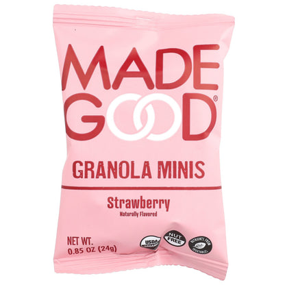 MadeGood, Granola Minis, Strawberry, 5 Packets, 0.85 oz (24 g) Each