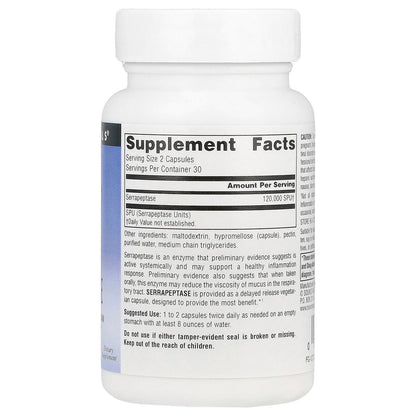 Source Naturals, Serrapeptase, 60 Capsules (60,000 SPU Per Capsule)