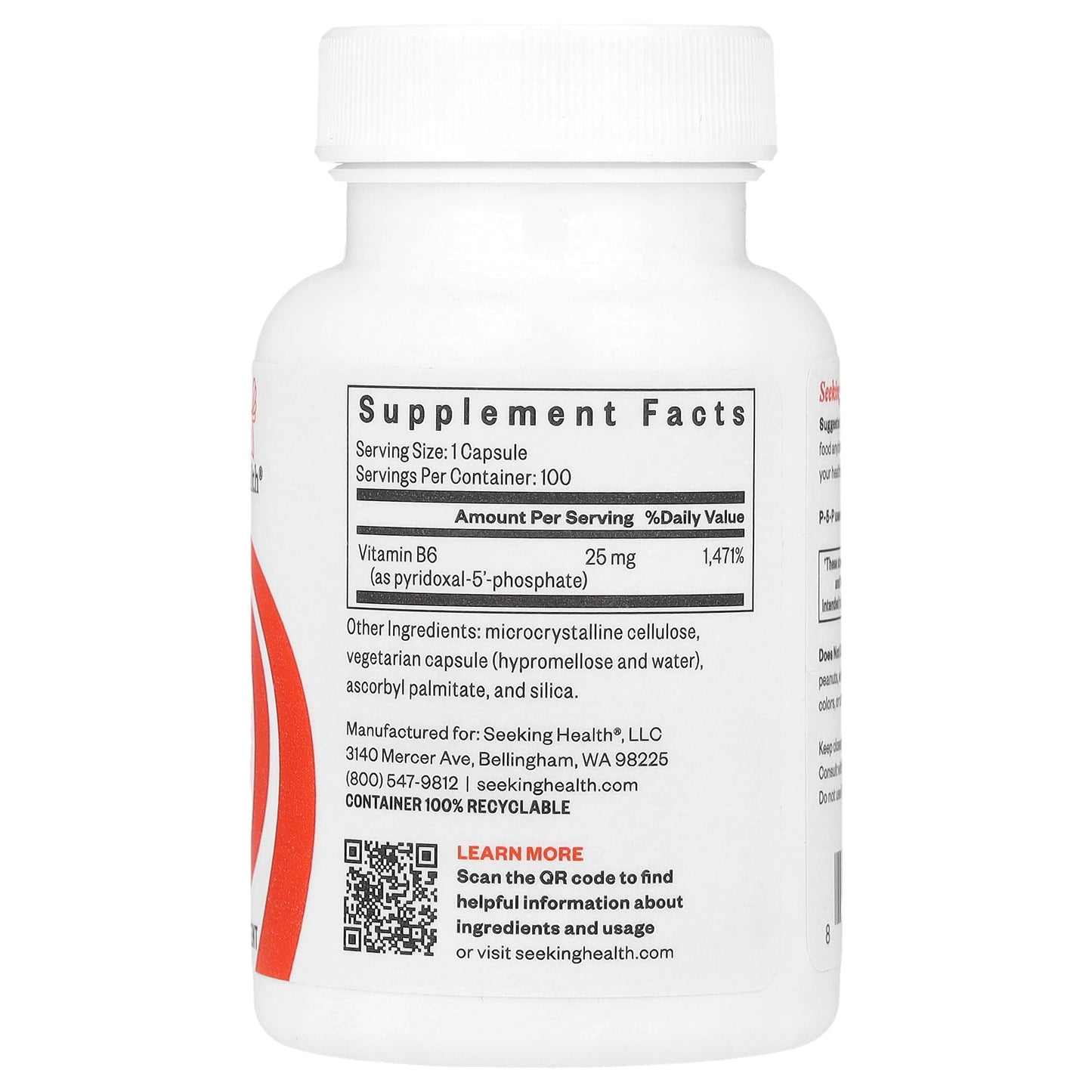 Seeking Health, P-5-P, 25 mg, 100 Capsules