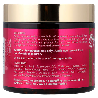 Mielle, Gel Styler, Maximum Hold, Pomegranate & Honey Blend, 16 oz (454 g)