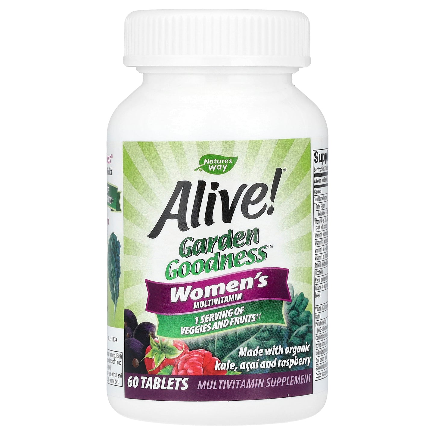 Nature's Way, Alive! Garden Goodness, Women's Multivitamin, 60 Tablets