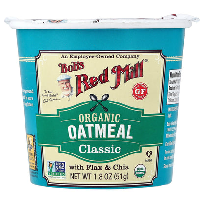 Bob's Red Mill, Organic Oatmeal Cup, Classic, 1.8 oz (51 g)