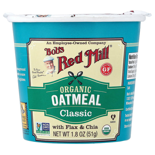 Bob's Red Mill, Organic Oatmeal Cup, Classic, 1.8 oz (51 g)