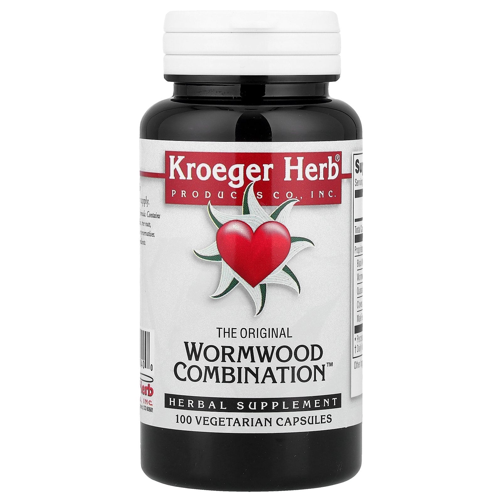 Kroeger Herb Co, Wormwood Combination™, 100 Vegetarian Capsules