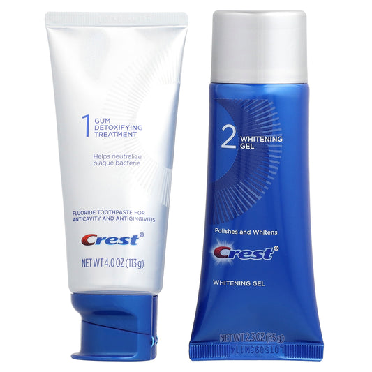 Crest, Gum Detoxify + Whitening 2-Step System, 2 Piece Kit