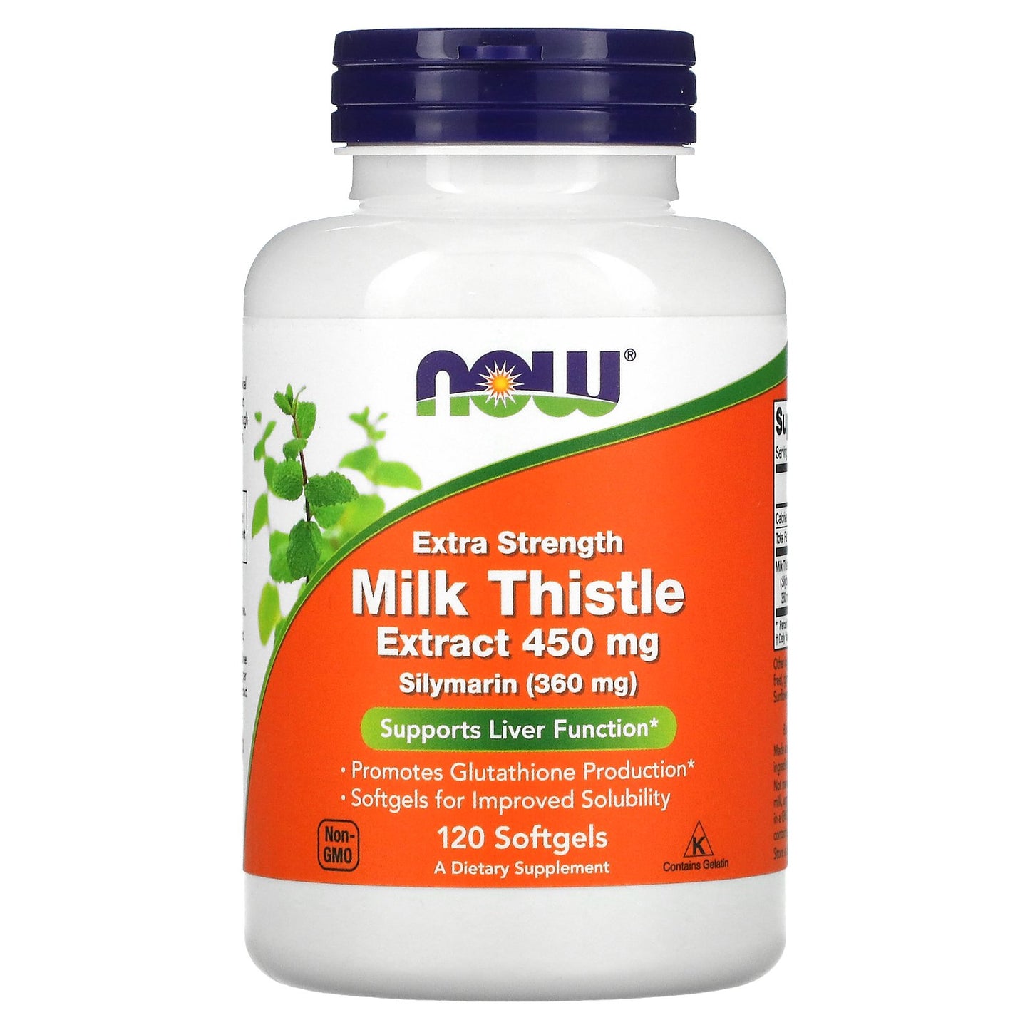 NOW Foods, Milk Thistle Extract, Extra Strength, 450 mg, 120 Softgels