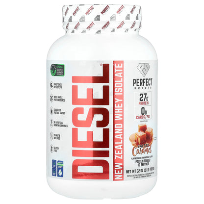 PERFECT Sports, Diesel®, New Zealand Whey Isolate, Salted Caramel, 2 lb (908 g)