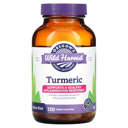 Oregon's Wild Harvest, Turmeric, 120 Vegan Capsules