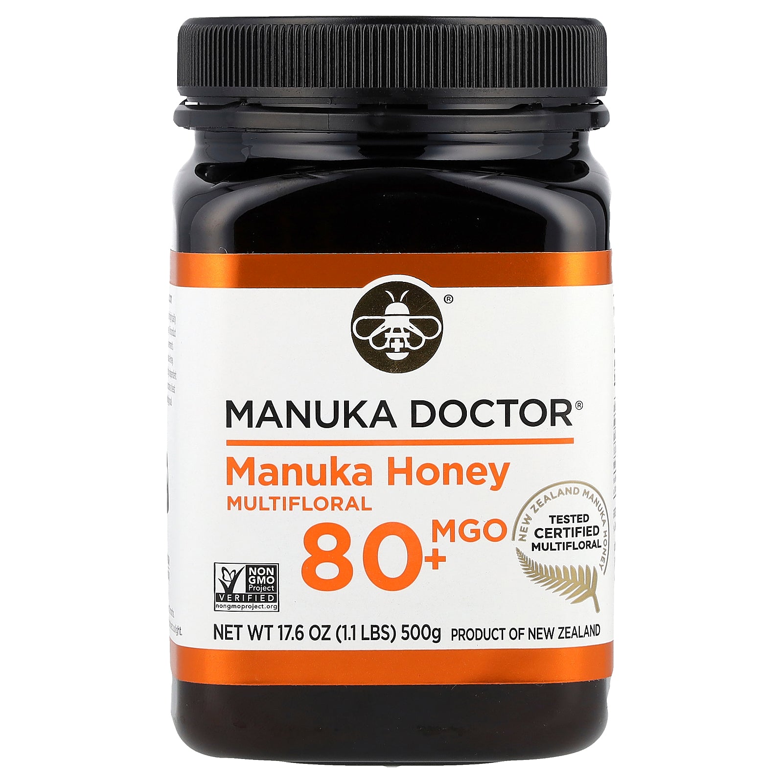 Manuka Doctor, Manuka Honey, Multifloral , MGO 80+, 17.6 oz (500 g)