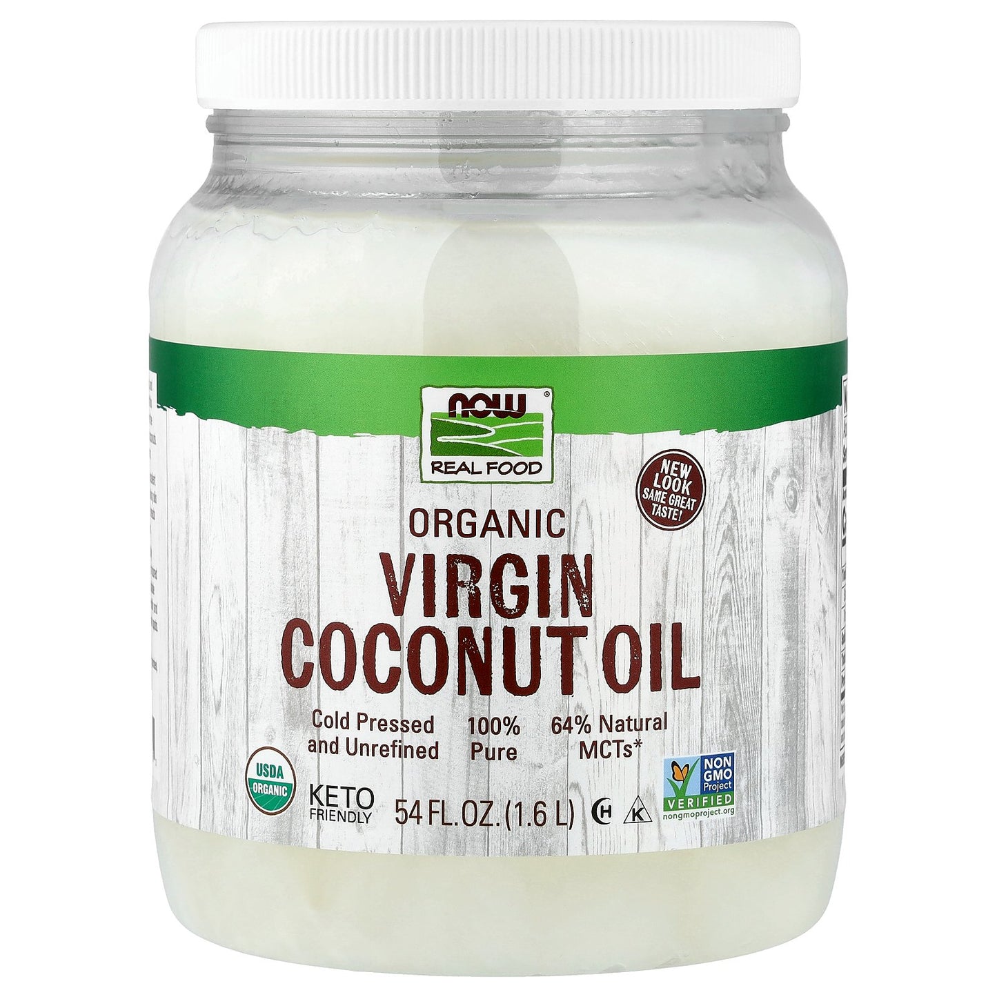 NOW Foods, Real Food, Organic Virgin Coconut Oil, 54 fl oz (1.6 L)