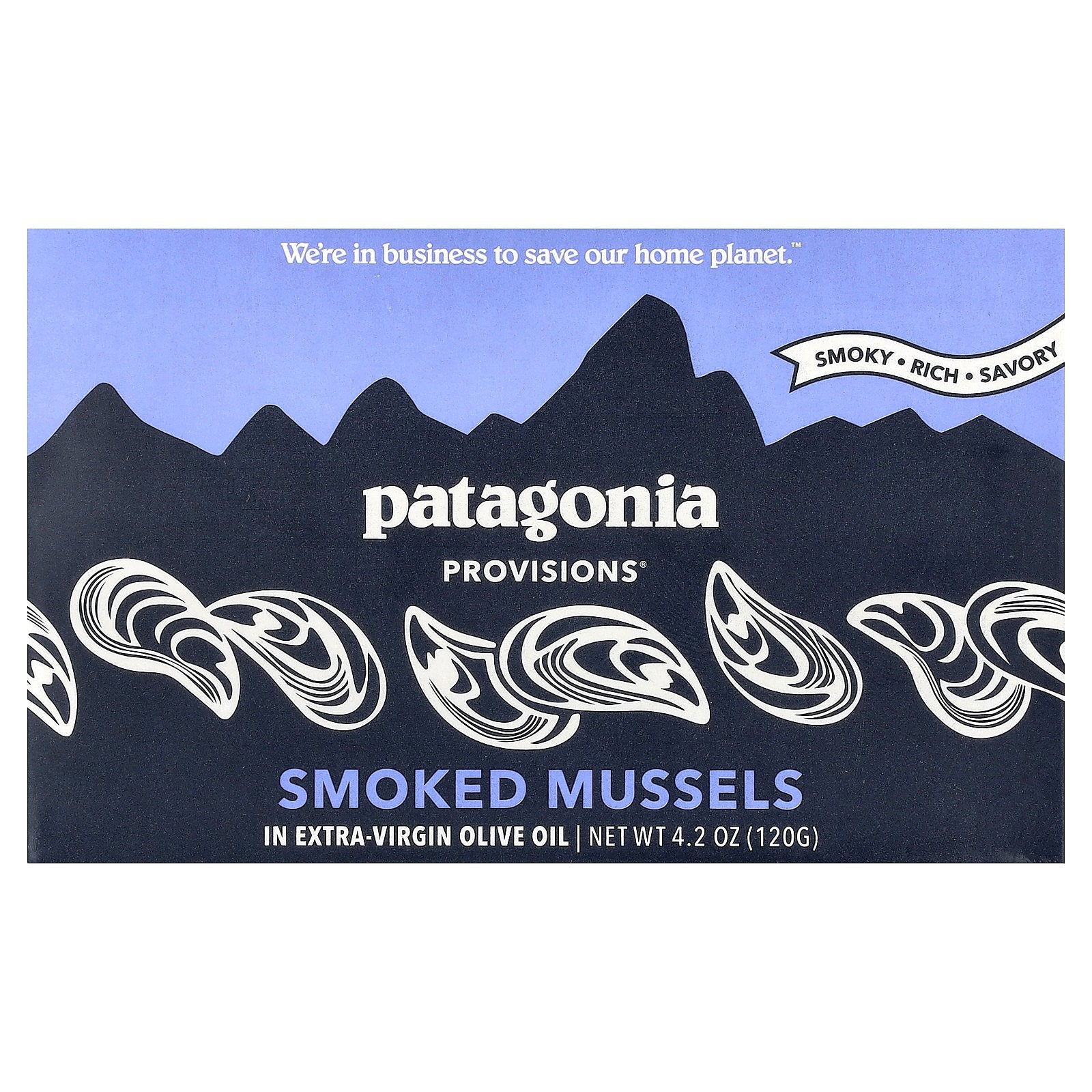 Patagonia Provisions, Smoked Mussels In Extra-Virgin Olive Oil , 4.2 oz (120 g)