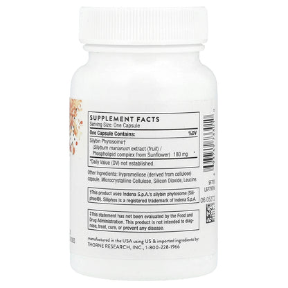 Thorne, Siliphos®, Milk Thistle Phytosome, 90 Capsules (180 mg per Capsule)