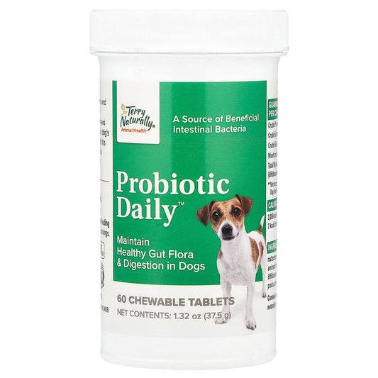 Terry Naturally, Probiotic Daily™, For Dogs, 60 Chewable Tablets, 1.32 oz (37.5 g)