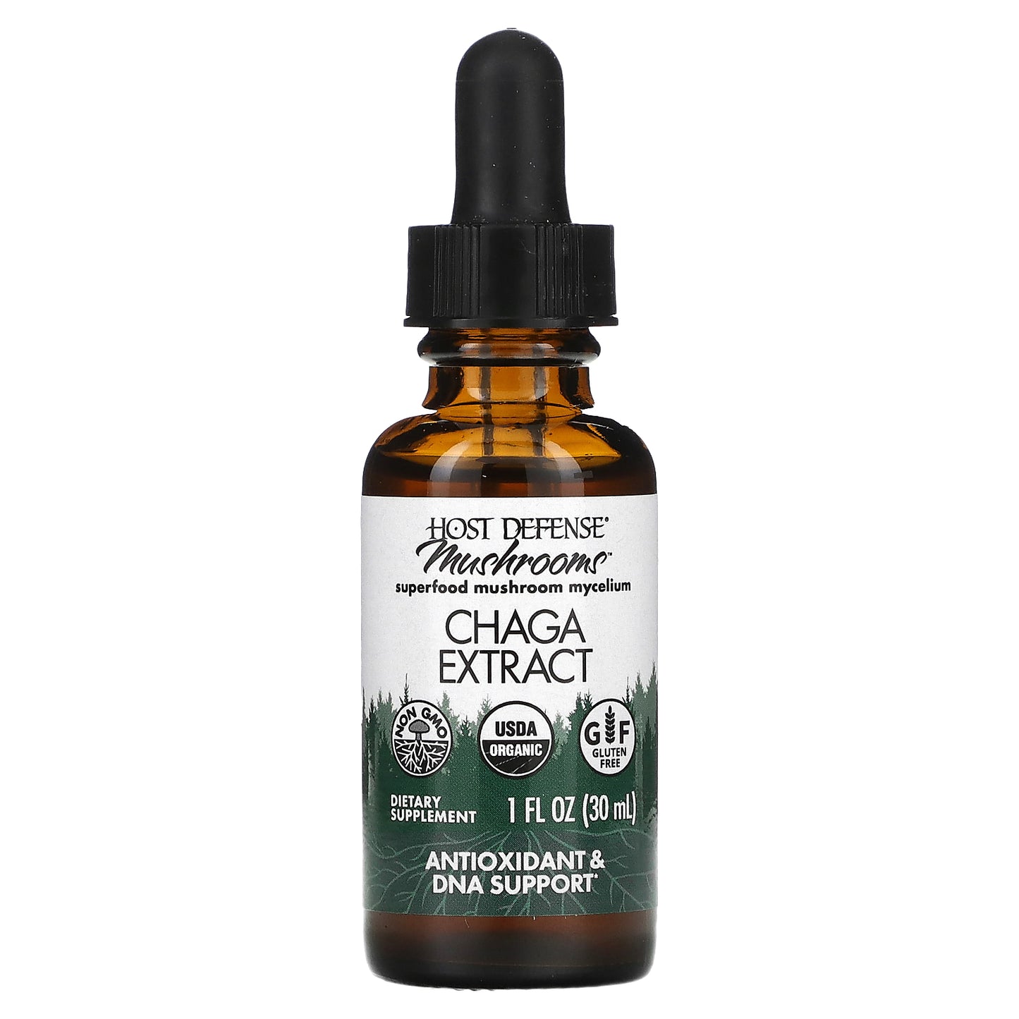 Host Defense, Mushrooms, Organic Chaga Extract, 1 fl oz (30 ml)