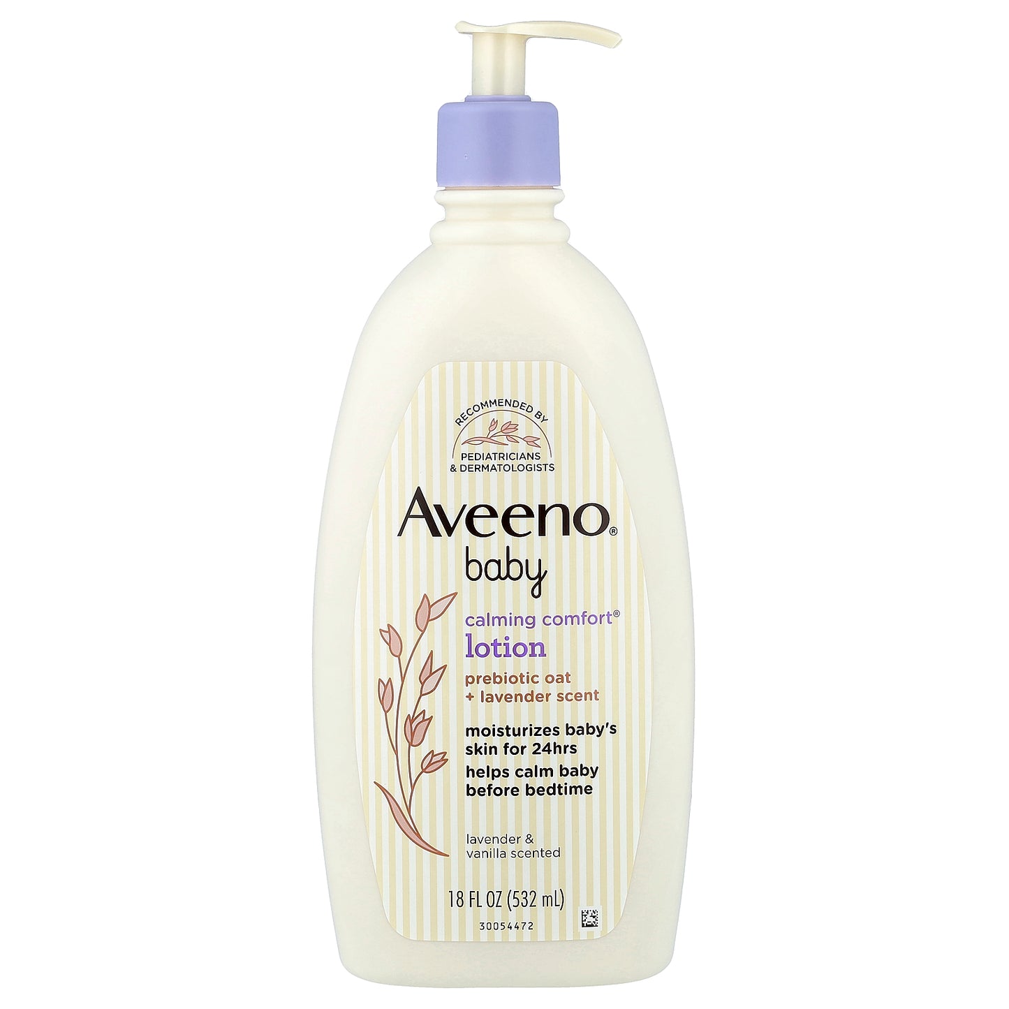 Aveeno, Baby, Calming Comfort® Lotion, Lavender & Vanilla, 18 fl oz (532 ml)