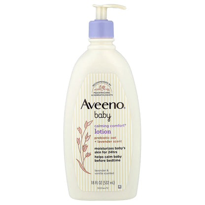 Aveeno, Baby, Calming Comfort® Lotion, Lavender & Vanilla, 18 fl oz (532 ml)