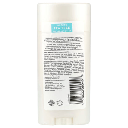 Jason Natural, Deodorant, Purifying Tea Tree, 2.5 oz (71 g)