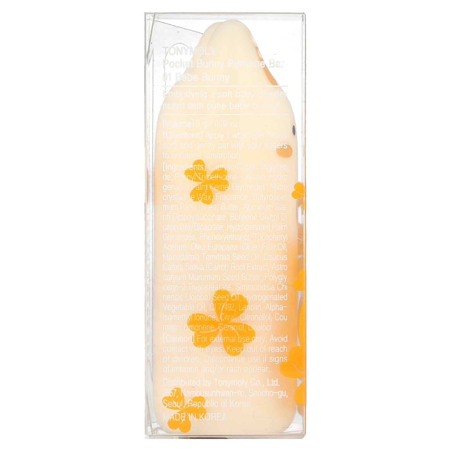 TonyMoly, Pocket Bunny Perfume Bar, 01 Bebe Bunny, 0.32 oz (9 g)