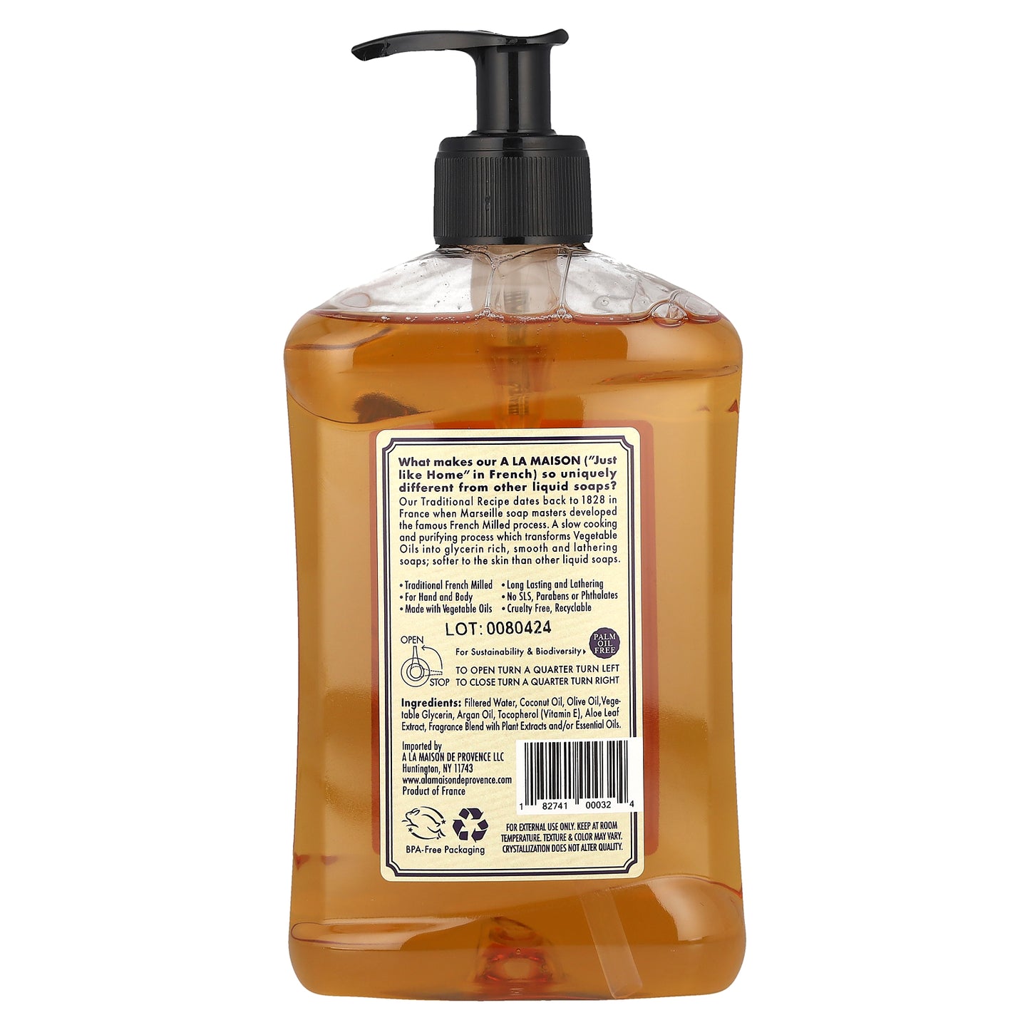 A La Maison de Provence, Liquid Soap For Hand & Body, Lavender Aloe, 16.9 fl oz (500 ml)