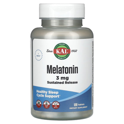 KAL, Melatonin, Sustained Release, 120 Tablets