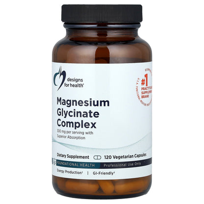 Designs For Health, Magnesium Glycinate Complex, 120 Vegetarian Capsules (150 mg per Capsule)